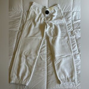 New White Hollister Relaxed Joggers Sz Med